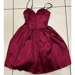 Y2K coquette Burgundy Corset Cocktail Dress – IN San Francisco – Size 7